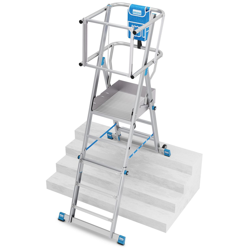 Scara STABILO SkyMatic mobila telescopica, dubla cu trepte pe o parte, 3-5 trepte