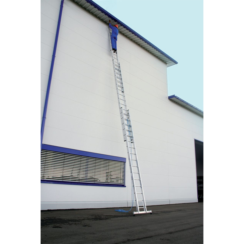 Scara culisanta cu sfoara, din aluminiu Stabilo 3x18 trepte