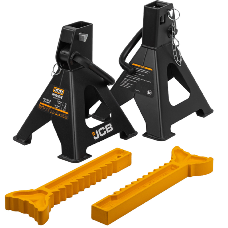 Set 2 suporti (capre) de sustinere 3 tone cu bolt de siguranta, JCB