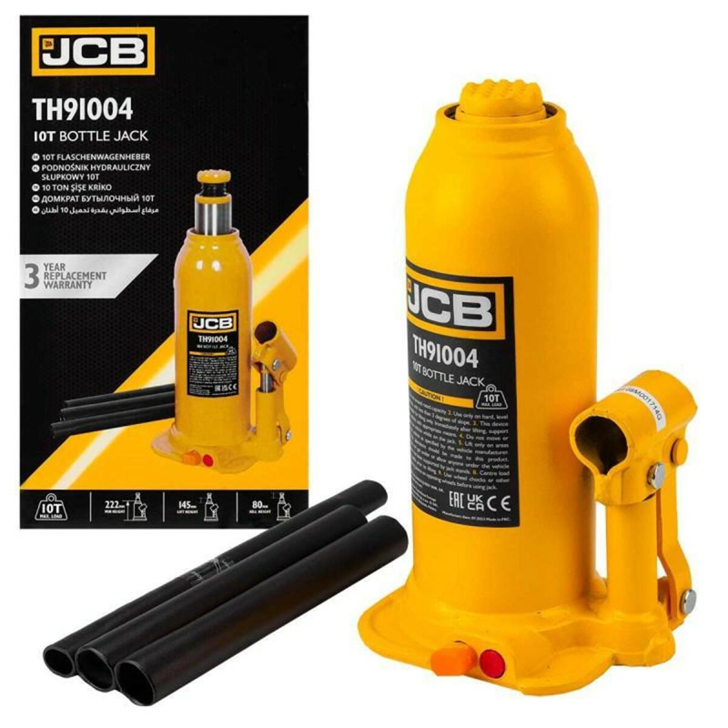 Cric hidraulic butelie, 10 t, 222 - 447 mm, JCB