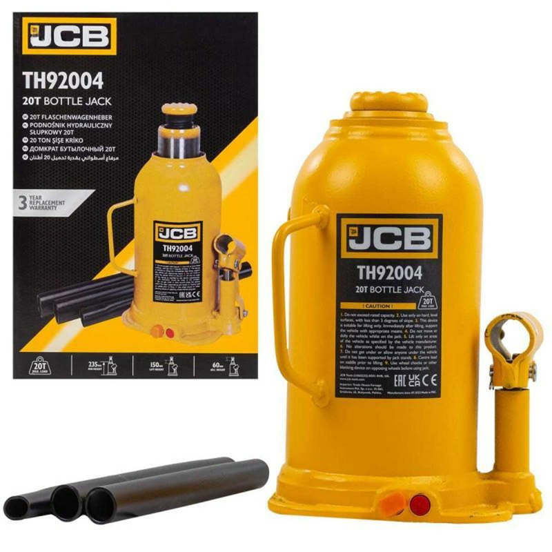 Cric hidraulic butelie, 20 t, 235 - 445 mm, JCB