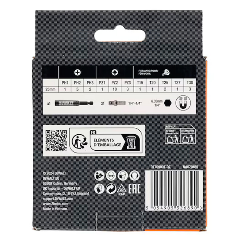 Set 32 accesorii pentru insurubare cu impact, adaptor magnetic 1/4