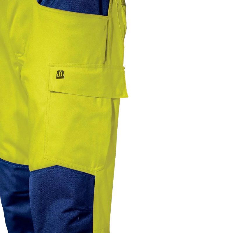 Pantaloni reflectorizanti galbeni de lucru Uvex suXXeed Construction, marimea 42