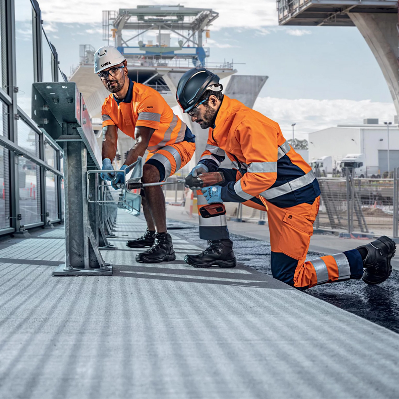 Jacheta reflectorizanta portocalie de lucru Uvex suXXeed Construction, marime XS