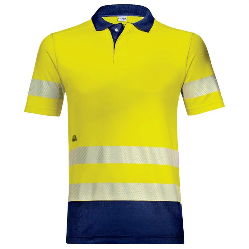 Tricou polo cu maneca scurta reflectorizant galben Uvex suXXeed Construction, marime L