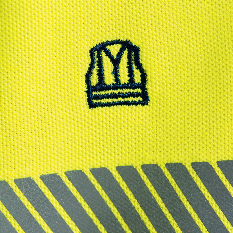 Tricou polo cu maneca scurta reflectorizant galben Uvex suXXeed Construction, marime 4XL