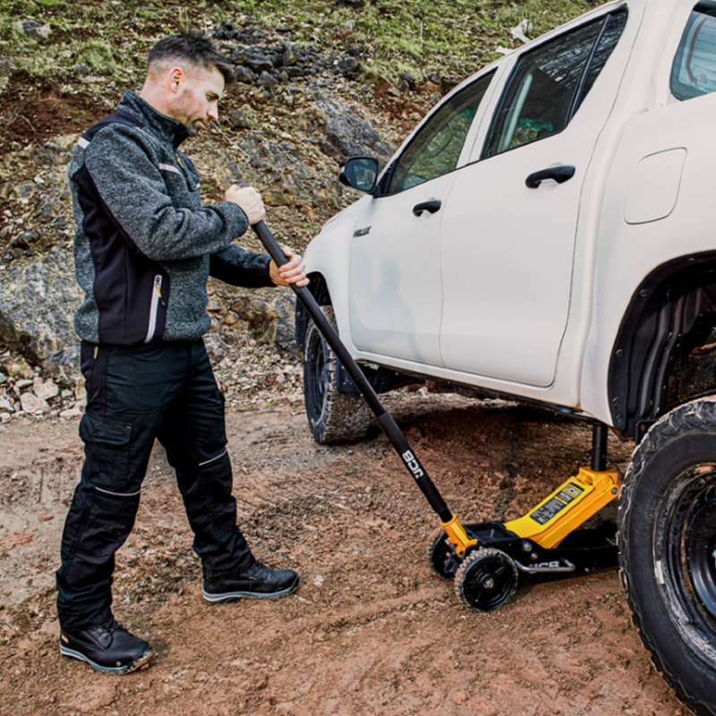 Cric crocodil profesional special pentru Off-Road / SUV cu pompa dubla si garda joasa , 2.5 t, 140-525mm, JCB