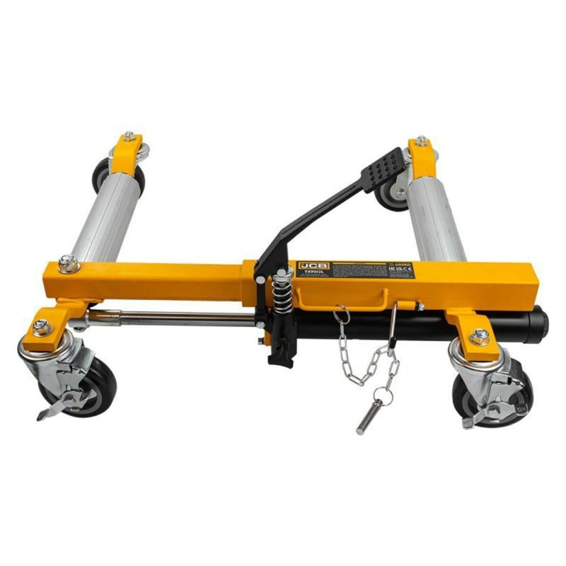Carucior pentru masini imobilizate cu actionare hidraulica 680 kg cu role din aluminiu, JCB