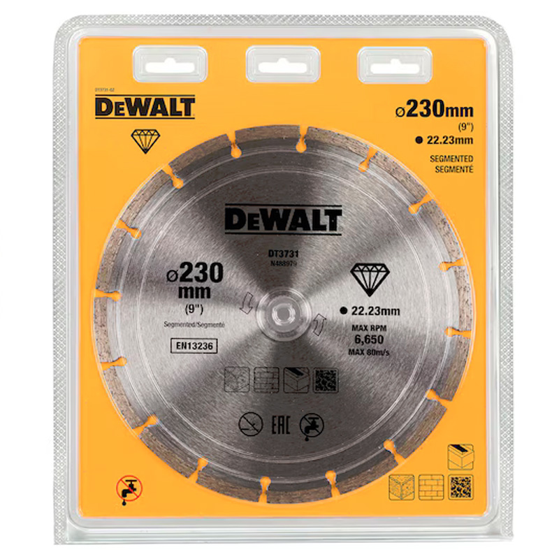 Disc diamantat Eco1 Universal, pentru materiale de santier, 230x22.2x2.4 mm, tip DT3731-QZ