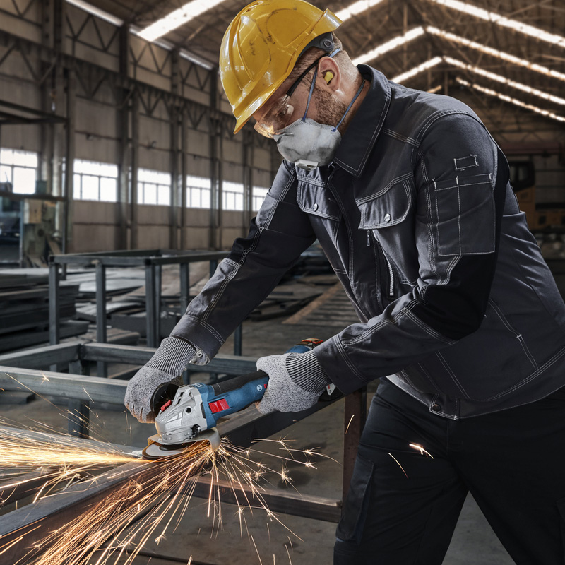 Polizor unghiular Bosch, 125 mm, cu acumulatori 18V Li-Ion, putere echivalenta 1100 W, SOLO, tip GWS 18V-11 S