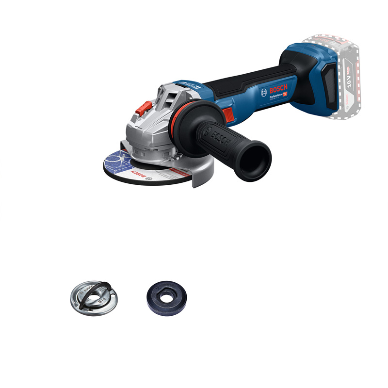 Polizor unghiular Bosch, 125 mm, cu acumulatori 18V Li-Ion, putere echivalenta 1100 W, SOLO, tip GWS 18V-11 S