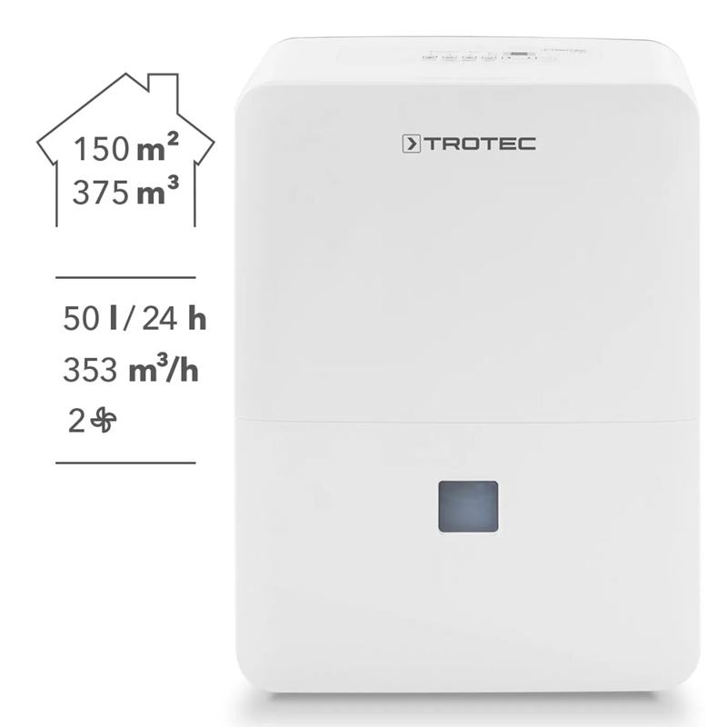 Dezumidificator pentru casa si birou, 46.8l/24h, Trotec, tip TTK127E
