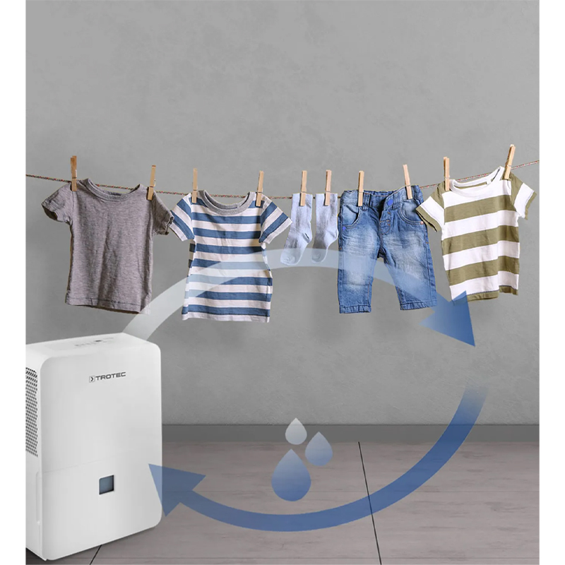 Dezumidificator pentru casa si birou, 46.8l/24h, Trotec, tip TTK127E