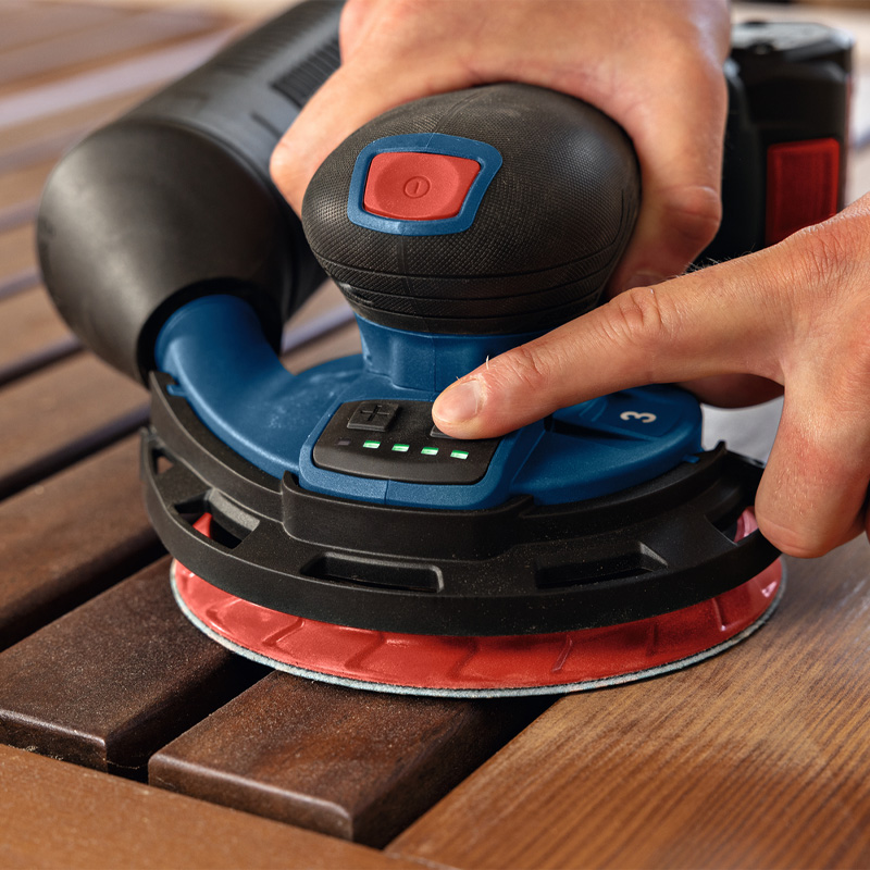 Slefuitor Bosch, cu excentric si acumulatori 18V Li-Ion, 150 mm, SOLO, tip GEX 18V-150-3