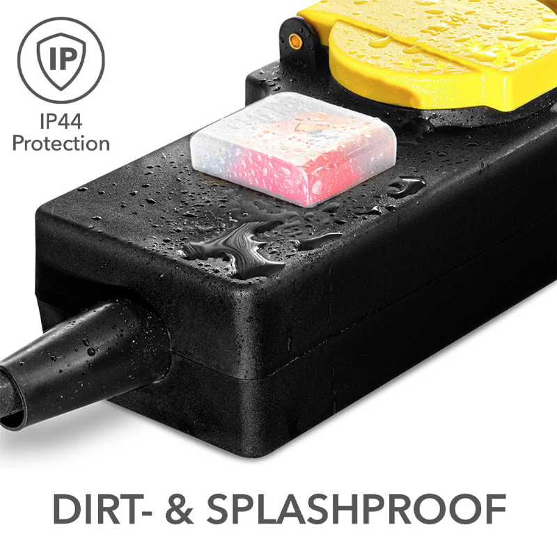 Prelungitor cu capace de protectie si comutator, 3 prize, 3x1.5mm / 2m, 230V, Trotec, tip PVP3