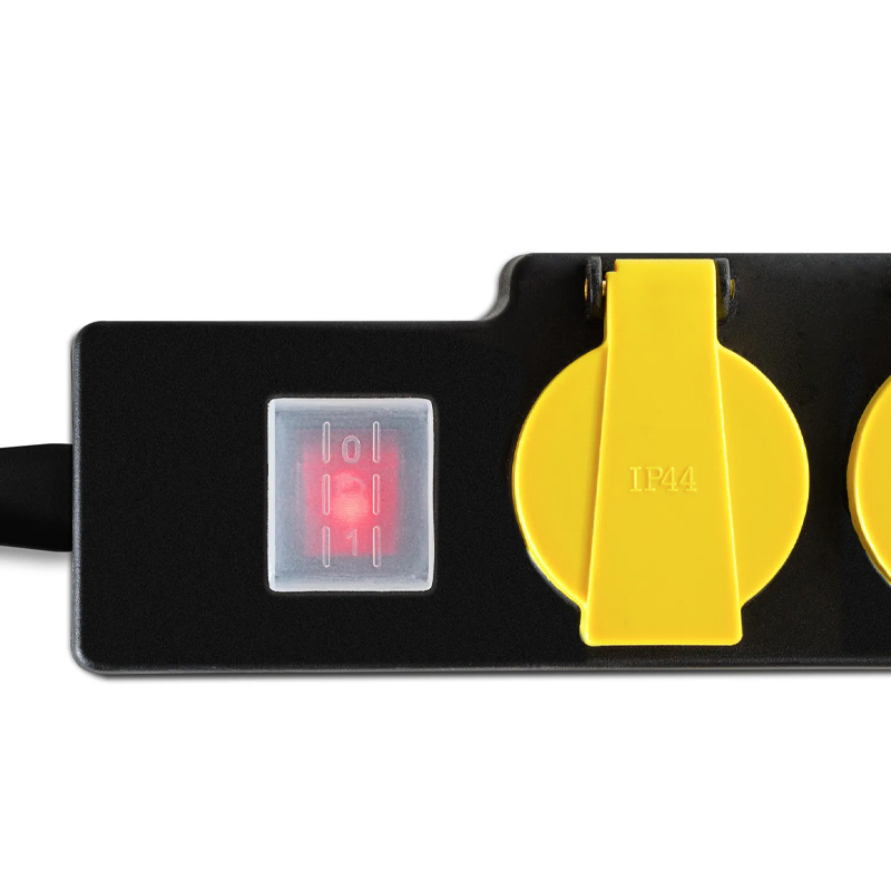 Prelungitor cu capace de protectie si comutator, 6 prize, 3x1.5mm / 2m, 230V, Trotec, tip PVP6