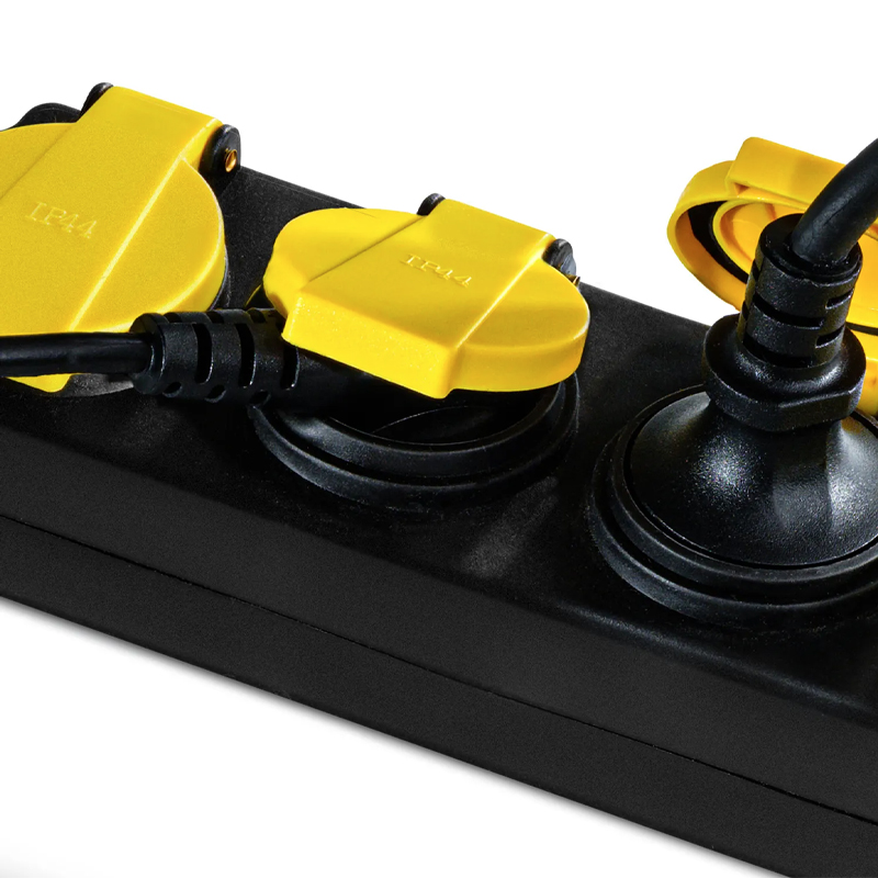 Prelungitor cu capace de protectie si comutator, 6 prize, 3x1.5mm / 2m, 230V, Trotec, tip PVP6