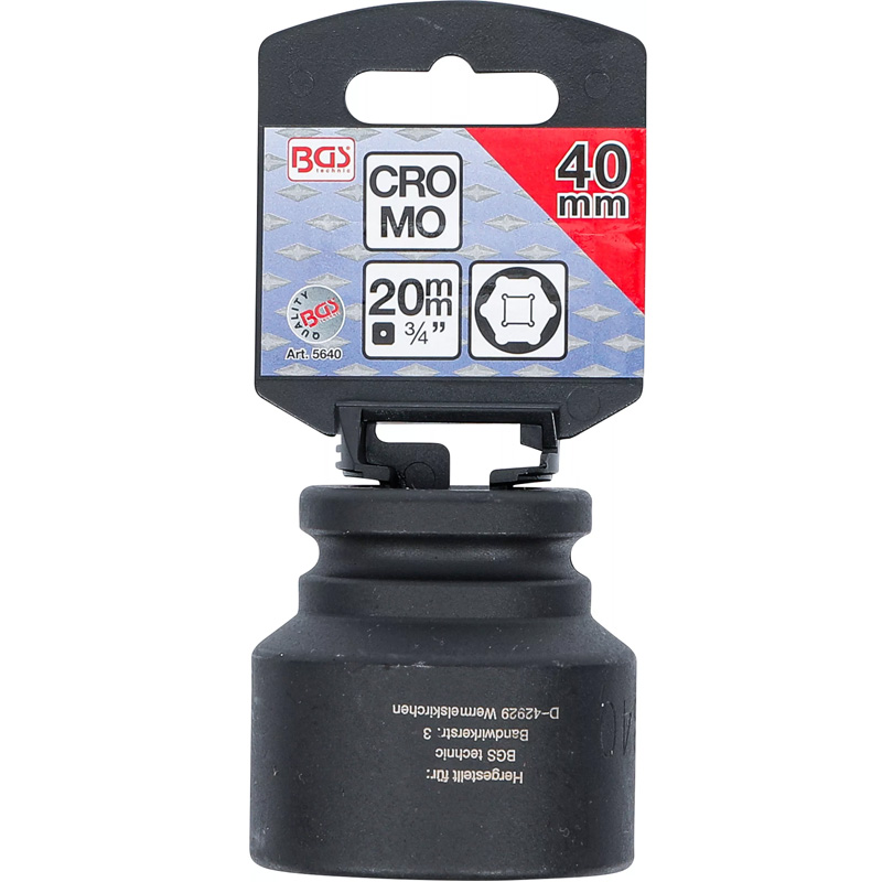 Cheie tubulara de impact, 40mm, 3/4