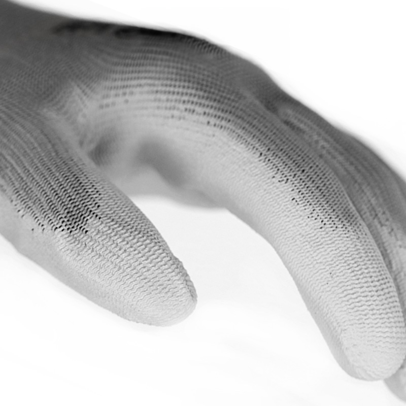 Manusi de protectie tricotate, palma cu strat de protectie PU, gri, marimea 8, DeltaPlus