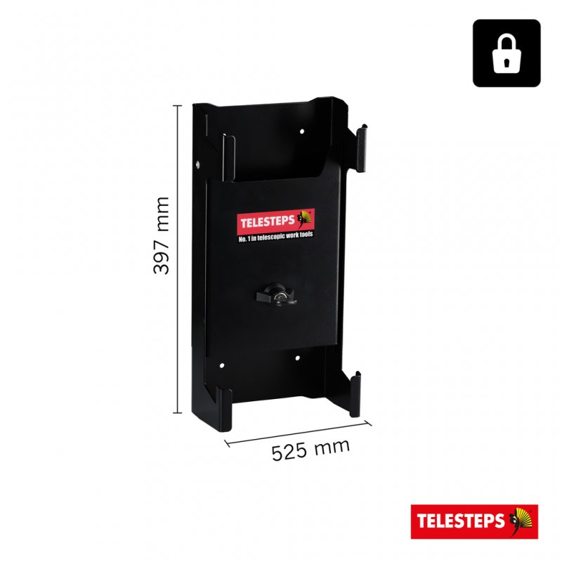Suport cu incuietoare prindere scari telescopice pe perete, pentru gamele Prime/Rescue-Line, Telesteps