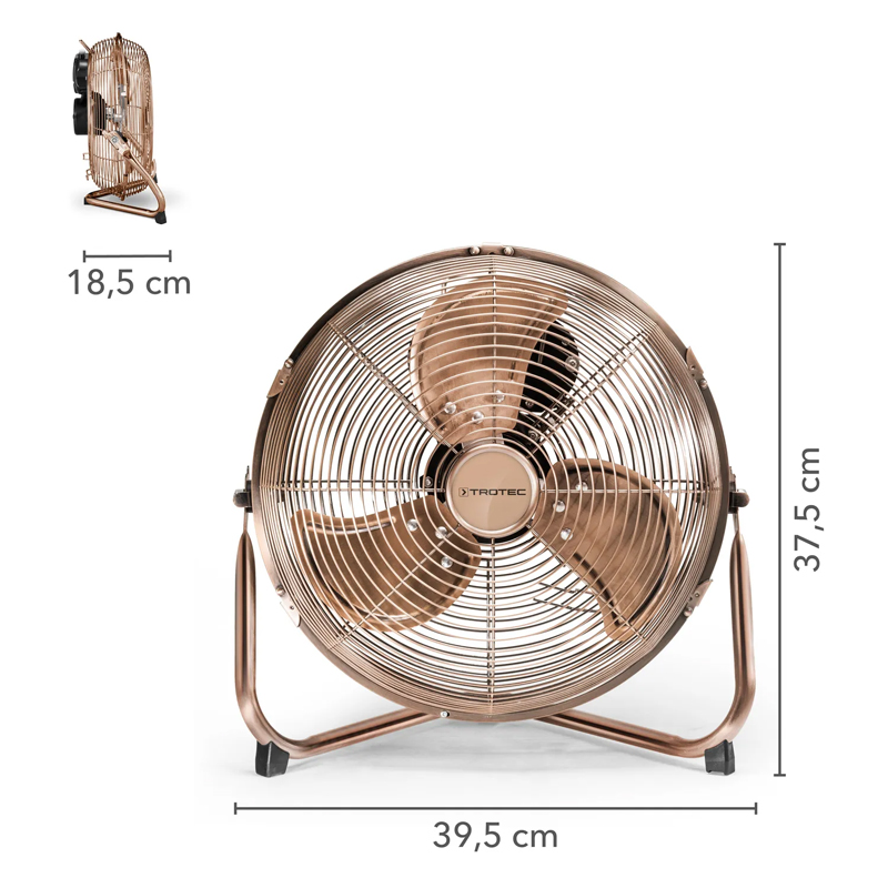 Ventilator de podea Trotec, tip TVM11 cupru, 37 W, 30 cm, 3 viteze