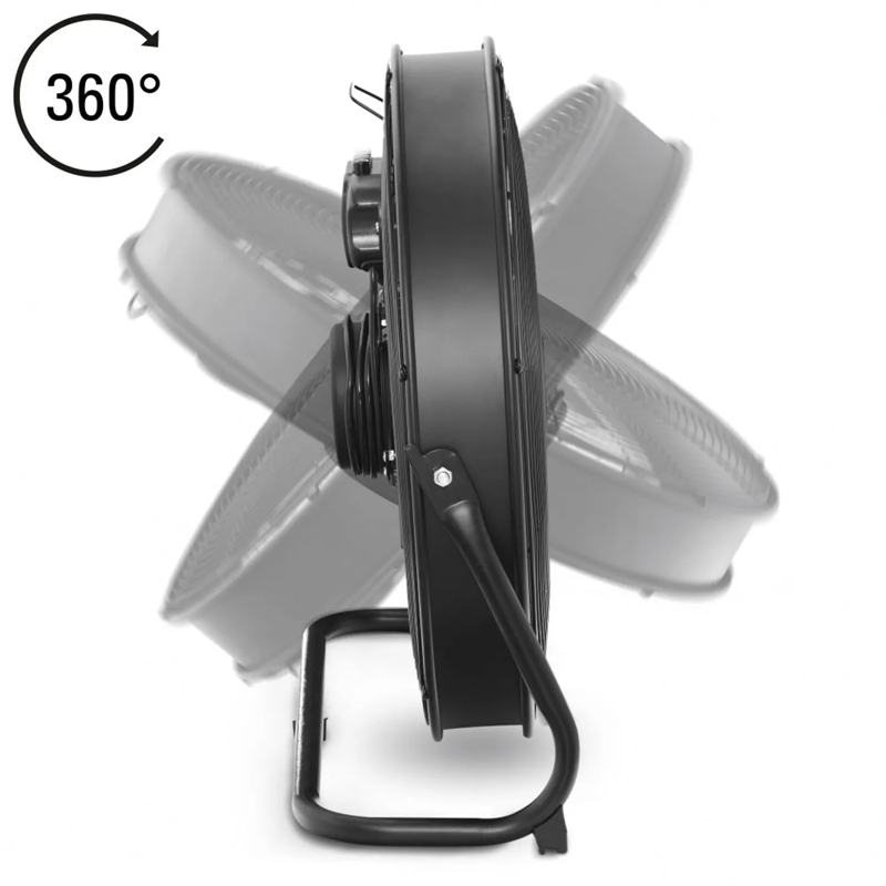 Ventilator de podea negru, Trotec, 6562m³/h, 120W, 3 trepte, tip TVM20D