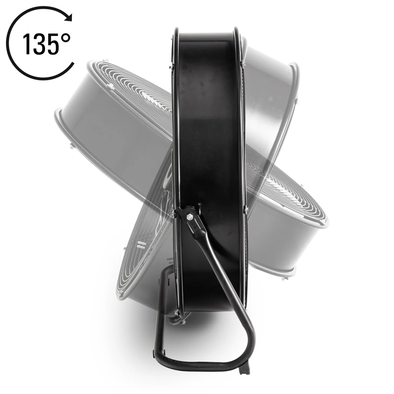 Ventilator de podea negru, Trotec, 9178m³/h, 124W, 3 trepte, tip TVM24D