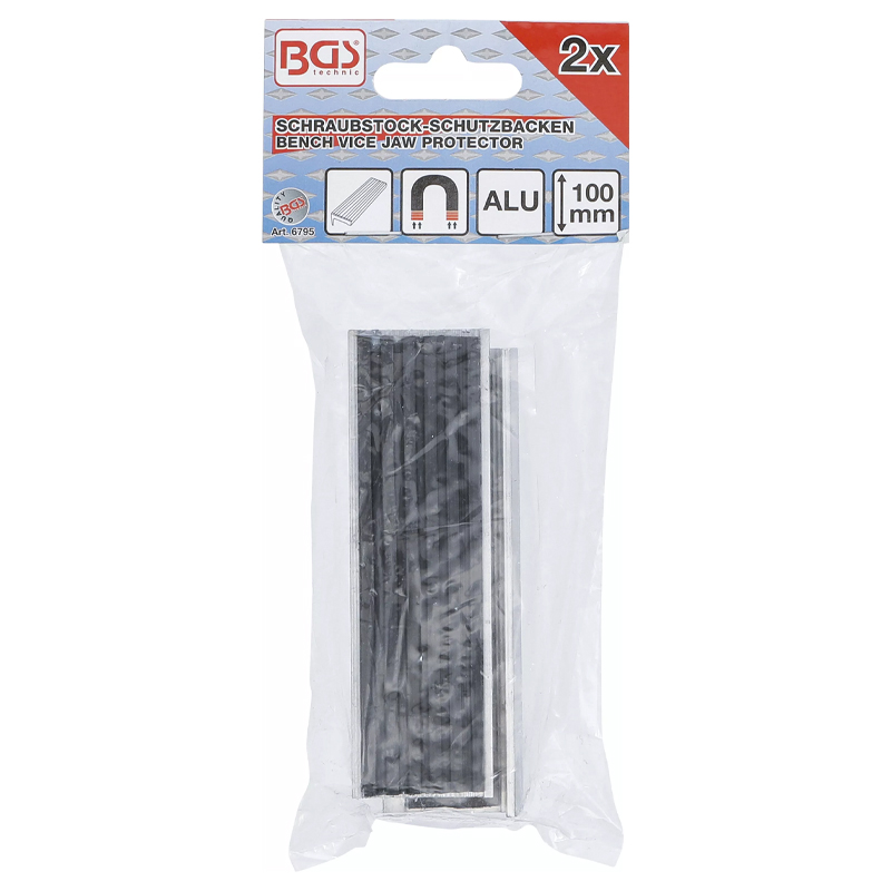 Bacuri protectie menghina 100mm, aluminiu cauciucat, BGS