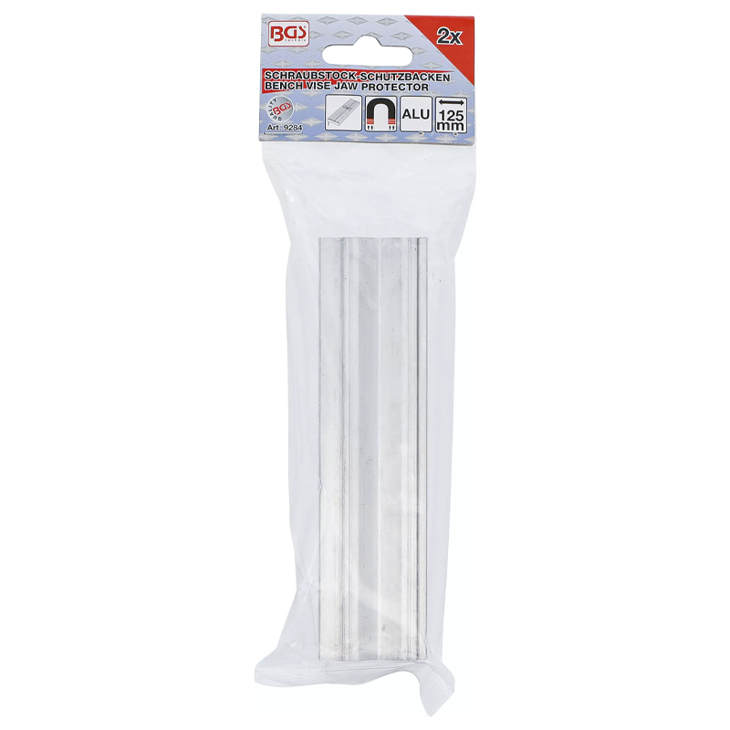 Bacuri protectie menghina 125mm, aluminiu cu profil in V pentru tevi, BGS