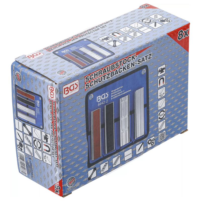 Set 4 perechi bacuri protectie menghina 150mm, BGS