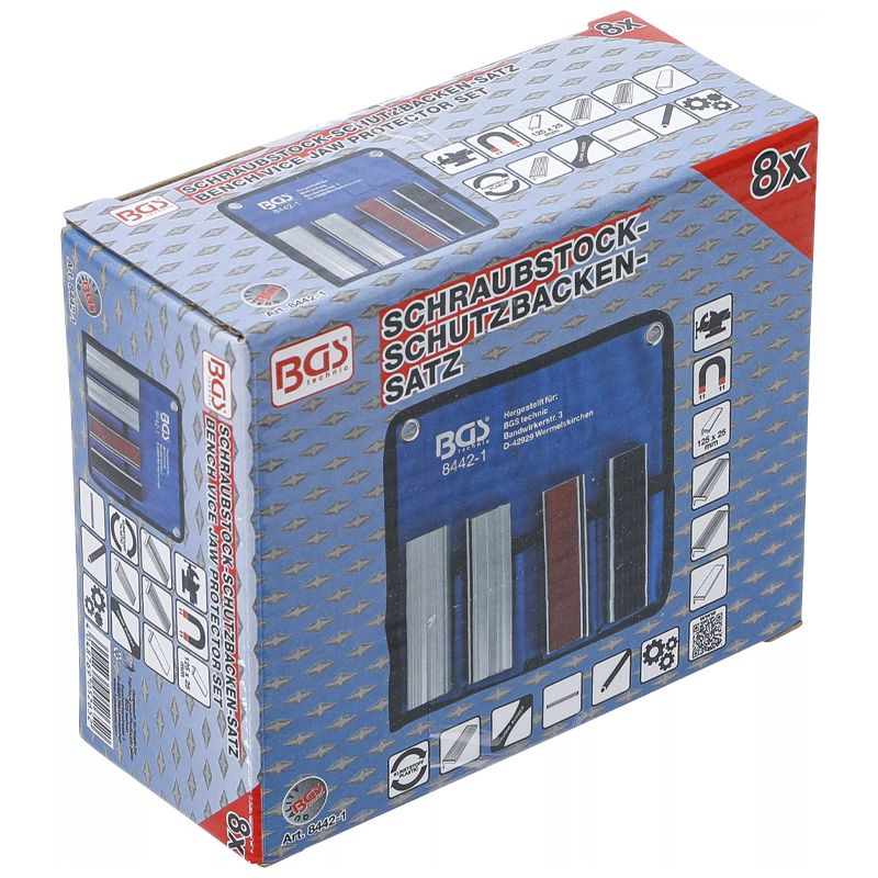 Set 4 perechi bacuri protectie menghina 125mm, BGS