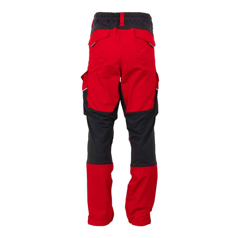 Pantaloni de lucru, talie strecth Elastico, rosu-gri, marimea M