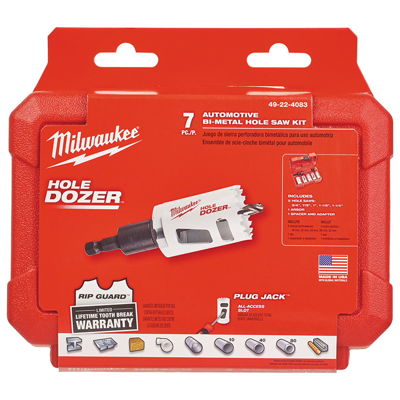 Set 5 carote si adaptoare (burghiu centrare), pentru lemn/gips carton