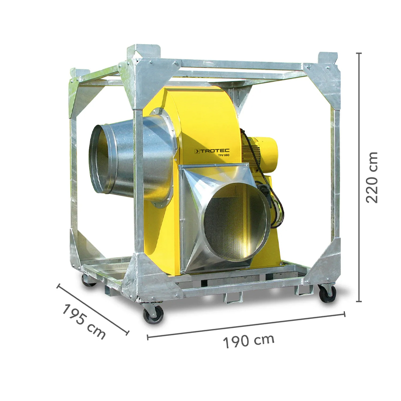 Ventilator centrifugal industrial, de presiune mare, Trotec, tip TFV900 (fara cadru)