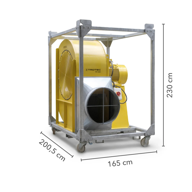 Ventilator centrifugal industrial, de presiune mare, Trotec, tip TFV1200 (fara cadru)