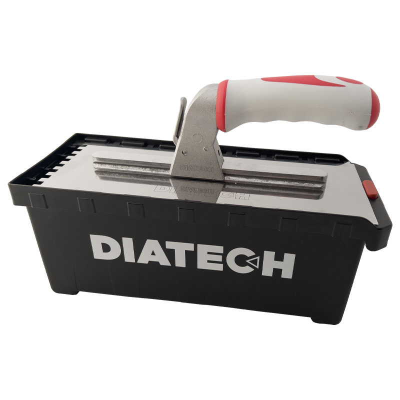 Set 6 gletiere crestate cu maner comutabil si cutie, Diatech