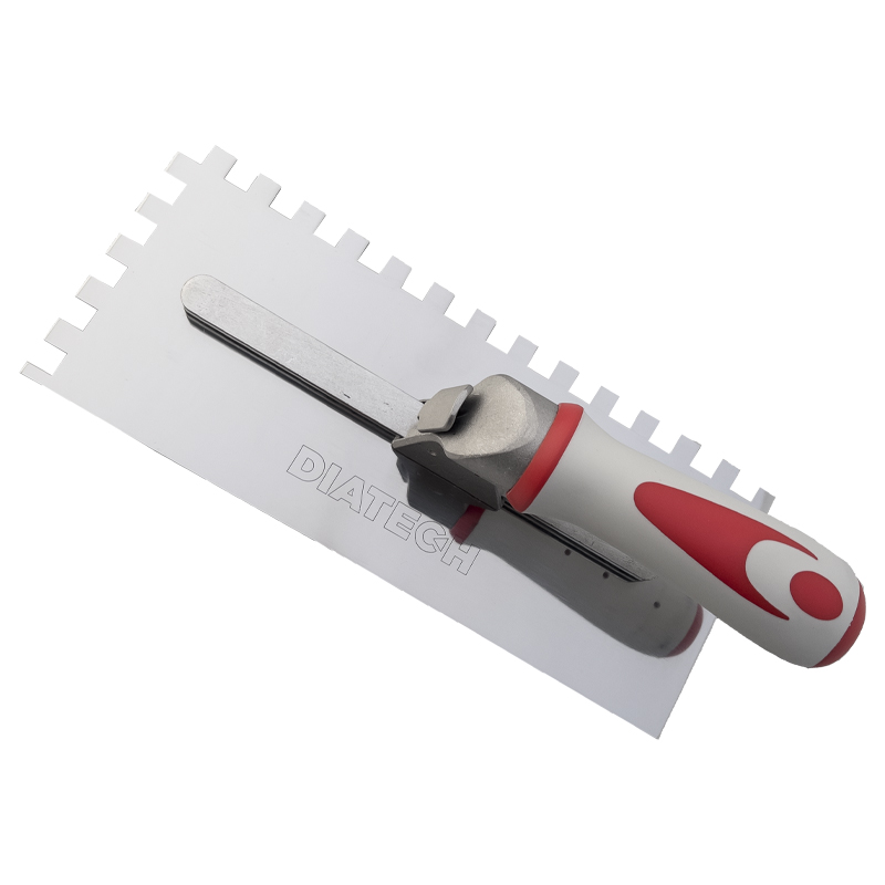 Set 6 gletiere crestate cu maner comutabil si cutie, Diatech