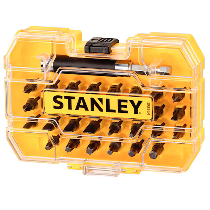 Set 31 biti PH1, PZ2, SL, TORX si Hex, 25 mm, cu adaptor magnetic, Stanley FATMAX® tip STA7228-XJ