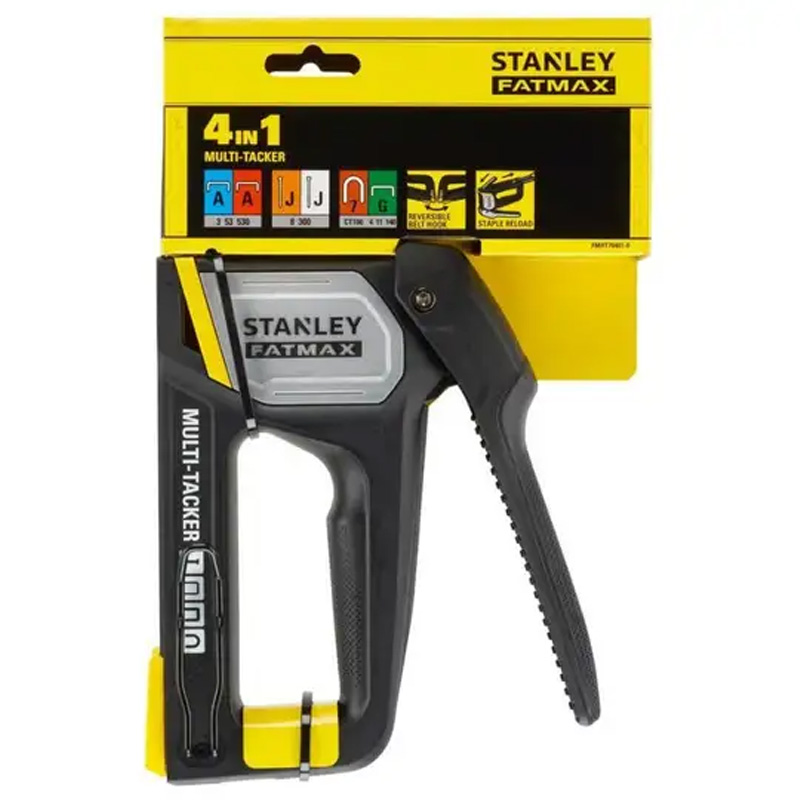 Capsator manual 4 in1 Stanley Fatmax Multi-Tracker, tip TR120, capse tip A si G 6-15 mm, capse CT si cuie tip J