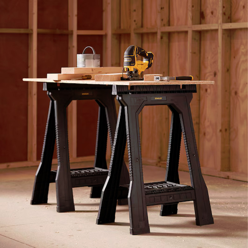 Set 2 capre pliabile din plastic, sarcina max. 362 kg, STANLEY