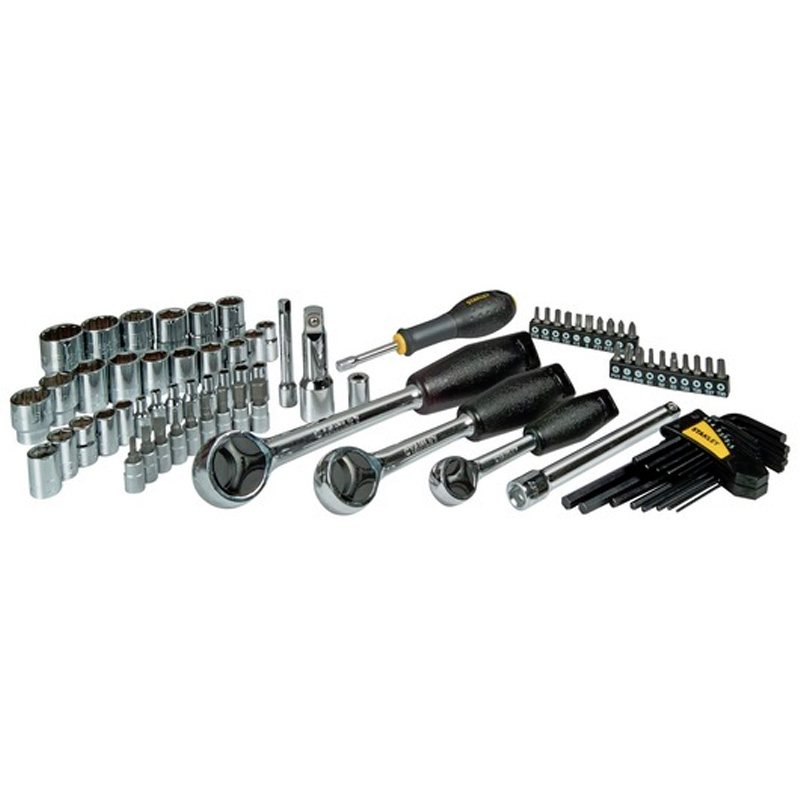 Set 80 chei tubulare si biti STANLEY® de 1/4, 3/8 si 1/2
