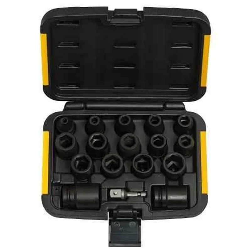 Set 17 piese, 16 chei tubulare de impact scurte, 6 - 27 mm, 1/2