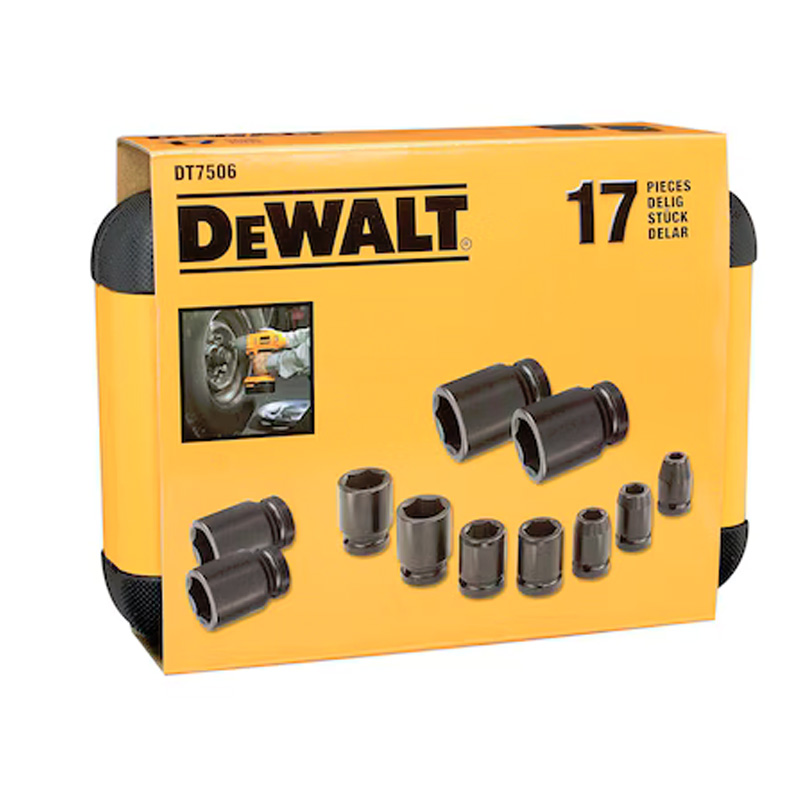 Set 17 piese, 16 chei tubulare de impact scurte, 6 - 27 mm, 1/2