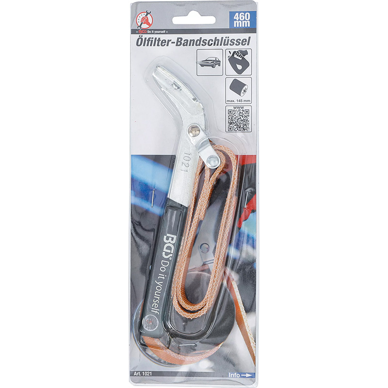 Cheie cu banda hobby pentru filtru ulei max. 145mm, banda 460 mm, BGS