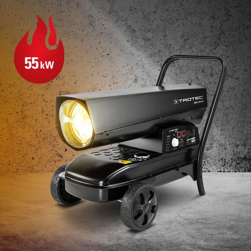 Incalzitor cu motorina cu ardere directa TROTEC IDX 50 D - 55 kW