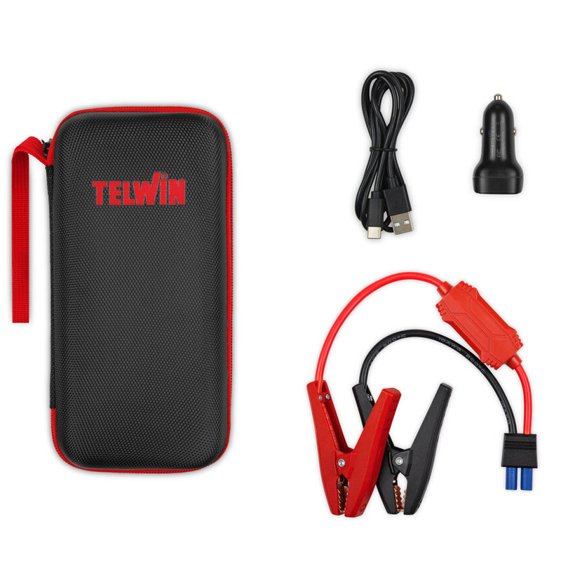 Robot de pornire portabil 12V Li-Po, USB-A + USB-C, multifunctional 4 modui, Telwin DRIVE 1750XC