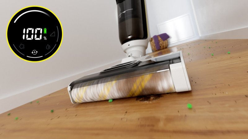 Mop si aspirator cu acumulator 18V, rola 250mm, tip FCV 4