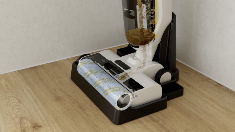 Mop si aspirator cu acumulator 18V, rola 250mm, tip FCV 4