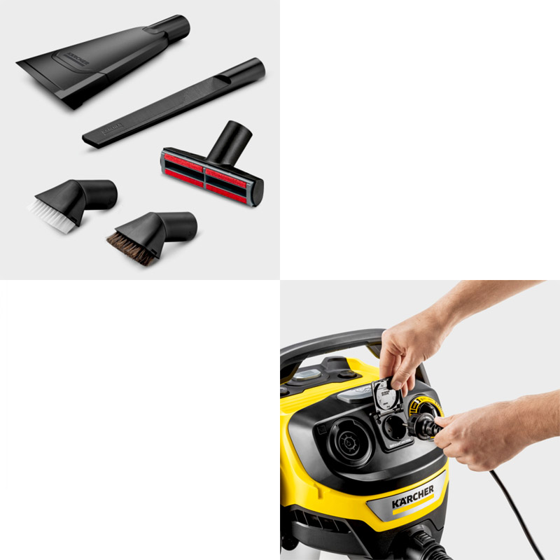 Aspirator uscat/umed WD6PSV-30/8/35/T 1300W, cuva Inox si rezervor murdarie 30 l