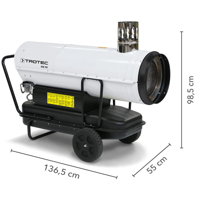  Incalzitor cu motorina cu ardere indirecta, 50kW, TROTEC tip IDE50